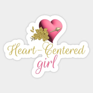 Heart Centered Girl Text Illustration Sticker